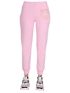 MOSCHINO MOSCHINO WOMEN'S PINK OTHER MATERIALS JOGGERS,033755271224 40