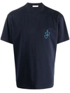 Jw Anderson Navy Blue Anchor T-shirt