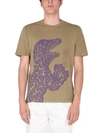 PS BY PAUL SMITH PS BY PAUL SMITH MEN'S BROWN OTHER MATERIALS T-SHIRT,M2R226TGP270435 S