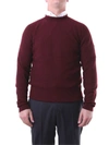 Giorgio Armani Burgundy Crewneck Sweater In Maroon