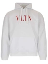 Valentino Cotton Sweatshirt With Vltn Logo In White