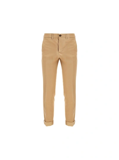 Golden Goose Stretch Cotton Chino Pants In Beige