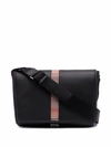 PAUL SMITH PAUL SMITH MEN'S BLACK LEATHER SHOULDER BAG,M1A6605AMULTI79 UNI