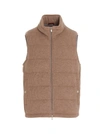 BRUNELLO CUCINELLI BRUNELLO CUCINELLI MEN'S BEIGE OTHER MATERIALS VEST,M221P229CO090 52