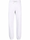 Msgm Logo-print Cotton Track Pants In Grey