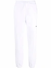 Msgm Logo-print Cotton Track Pants In White