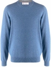 BRUNELLO CUCINELLI BRUNELLO CUCINELLI MEN'S LIGHT BLUE CASHMERE SWEATER,M2200100CM644 50