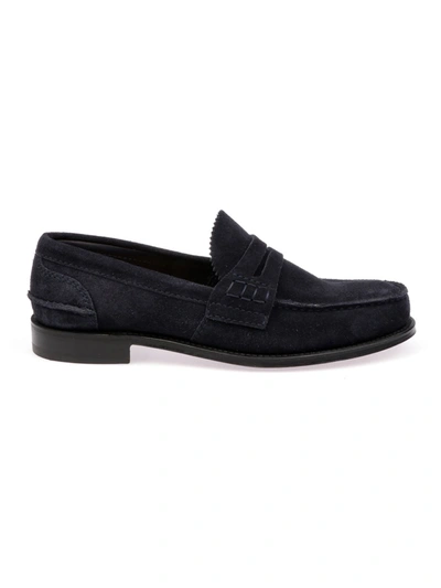 Church's Churchs Mens Blue Suede Loafers In Blue