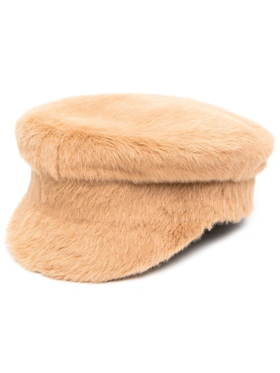 Ruslan Baginskiy Faux-fur Driver's Cap In Brown