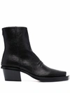 ALYX ALYX MEN'S BLACK LEATHER ANKLE BOOTS,AAMBO0051LE05BLK0001 42