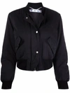 Off-white Embroidered Logo Bomber Jacket In Black
