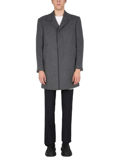 Thom Browne Men's  Grey Other Materials Trench Coat
