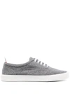 Thom Browne Waterproof Lightweight Heritage Sneakers In Grey