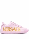 VERSACE VERSACE WOMEN'S PINK LEATHER SNEAKERS,DST644D1A008181P88V 40