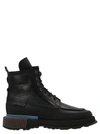 Buttero Lace-up Leather Ankle Boots In Black
