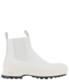 Jil Sander Ankle Boots Vibram Leather White Optic White In White