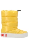 Marni 30mm Paw Padded Nylon Ankle Boots In Yellow