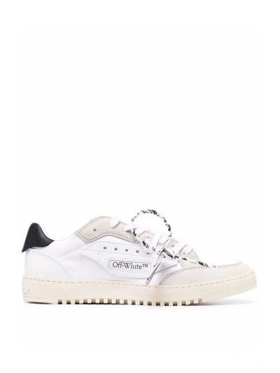 Off-white Men's White Leather Sneakers