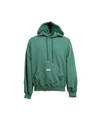 Gcds Cotton Sweatshirt With Contrasting Embroidered Mini Logo In Green