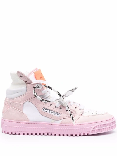 Off-white 3.0 Off Court High-top Sneakers In Pink,white,orange