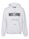Moschino Logo-print Cotton Hoodie In White
