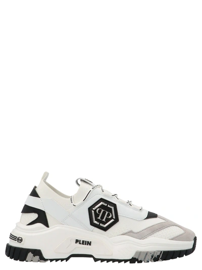 Philipp Plein Predator Sneakers In White Polyurethane