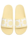 Ferragamo Yellow Gancini Rubber Slides