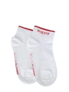 Alexander Mcqueen Logo Intarsia-knit Socks In White