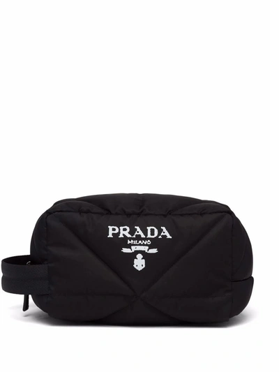 Prada Black Logo Swim Trousse
