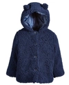 FIRST IMPRESSIONS TODDLER GIRLS HOODED SHERPA JACKET, CREATED FOR MACY'S