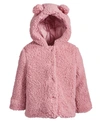 FIRST IMPRESSIONS TODDLER GIRLS HOODED SHERPA JACKET, CREATED FOR MACY'S