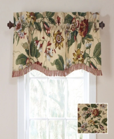 Waverly Laurel Springs Lined Window Valance In Parchment