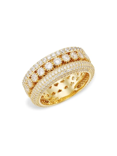 Adriana Orsini Women's Stunner 18k Goldplated & Cubic Zirconia Faux Stack Ring