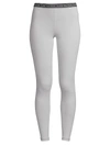 Balmain Logo Stretch Cotton Jersey Leggings In Light Grey