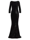 TALBOT RUNHOF SEQUIN-EMBELLISHED GOWN,400015087008