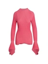 Acler Sanders Skivvy Rib Knit Sweater In Pink