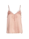 Cami Nyc Helen Silk Cami With Lace In Cameo