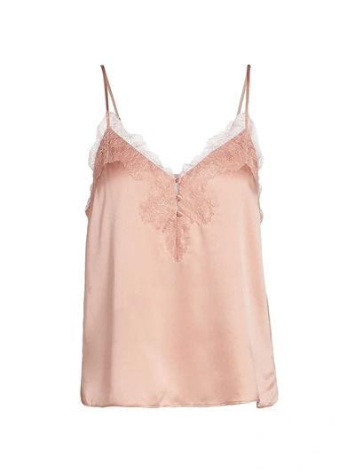 Cami Nyc Helen Silk Cami With Lace In Cameo