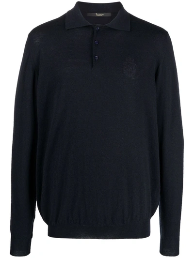 Billionaire Pullover Polo Jumper In Blau