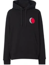 BURBERRY BADGE APPLIQUÉ COTTON HOODIE