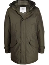 Woolrich Polar High Collar Parka In Grün