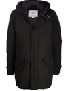 Woolrich Polar High Collar Parka In Schwarz