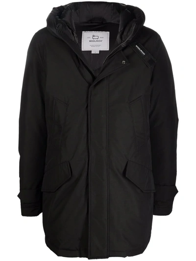 Woolrich Polar High Collar Parka In Black