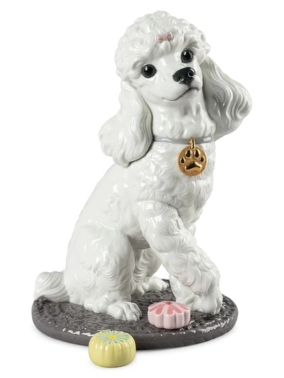 Lladrò Porcelain Poodle With Mochis Dog Figurine