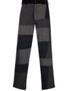 Comme Des Garçons Shirt Contrast Patchwork Straight-leg Trousers In Schwarz