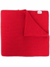 APC RIBBED-KNIT TONAL SCARF