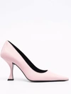 BY FAR PEBBLED-TEXTURE POINTED-TOE PUMPS