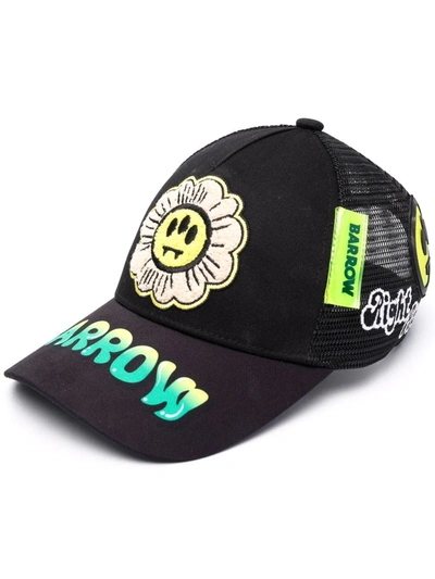 Barrow Cotton Blend Hat With Logo Patch In Black