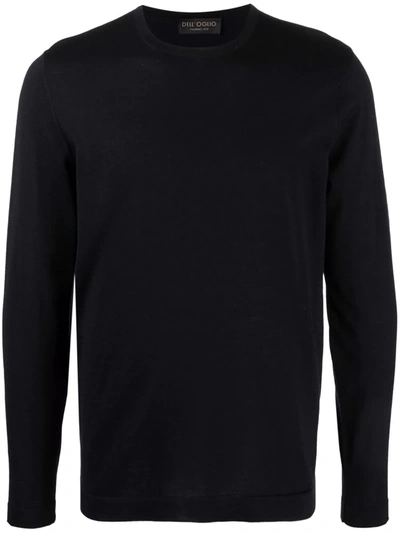 Dell'oglio Merino-wool Crew-neck Jumper In Grey