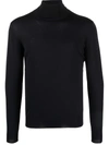 Dell'oglio Roll-neck Merino Jumper In Blau